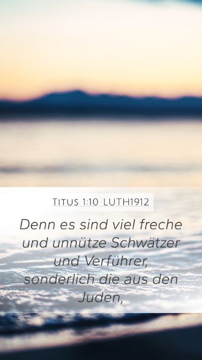 Titus 1:10 LUTH1912 Bible Verse Image