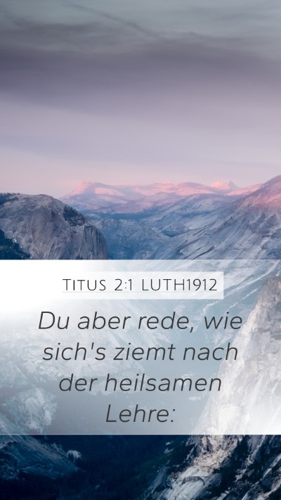 Titus 2:1 LUTH1912 Bible Verse Image
