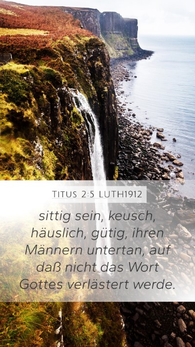 Titus 2:5 LUTH1912 Bible Verse Image