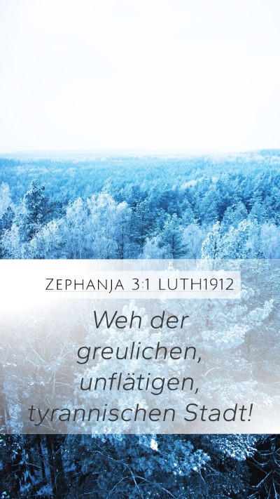 Zephanja 3:1 LUTH1912 Bible Verse Image