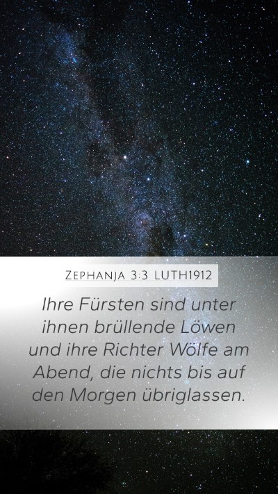 Zephanja 3:3 LUTH1912 Bible Verse Image